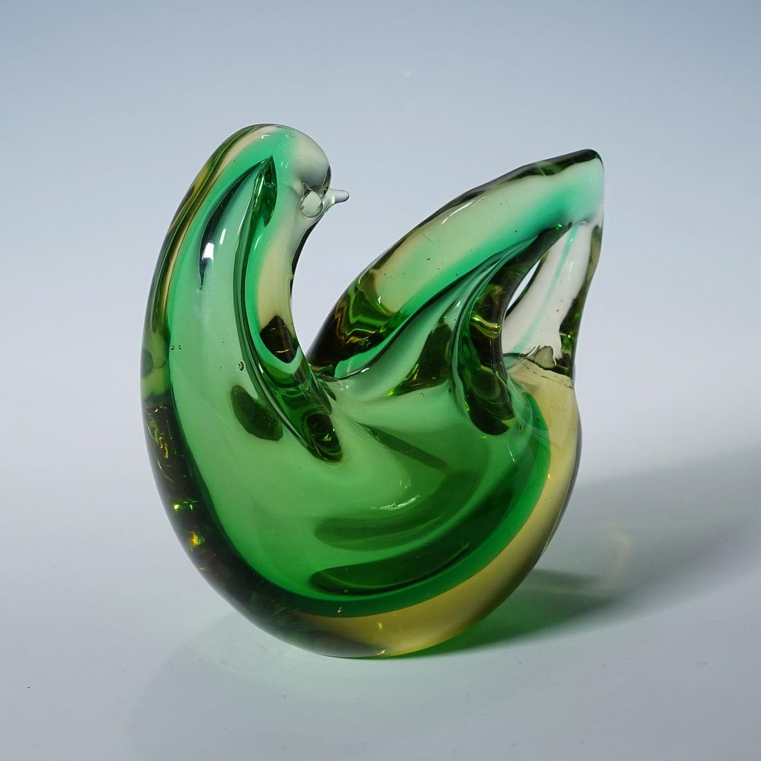 Sommerso Glass Bird Sculpture, Flavio Poli for Seguso Murano 1953 - 5