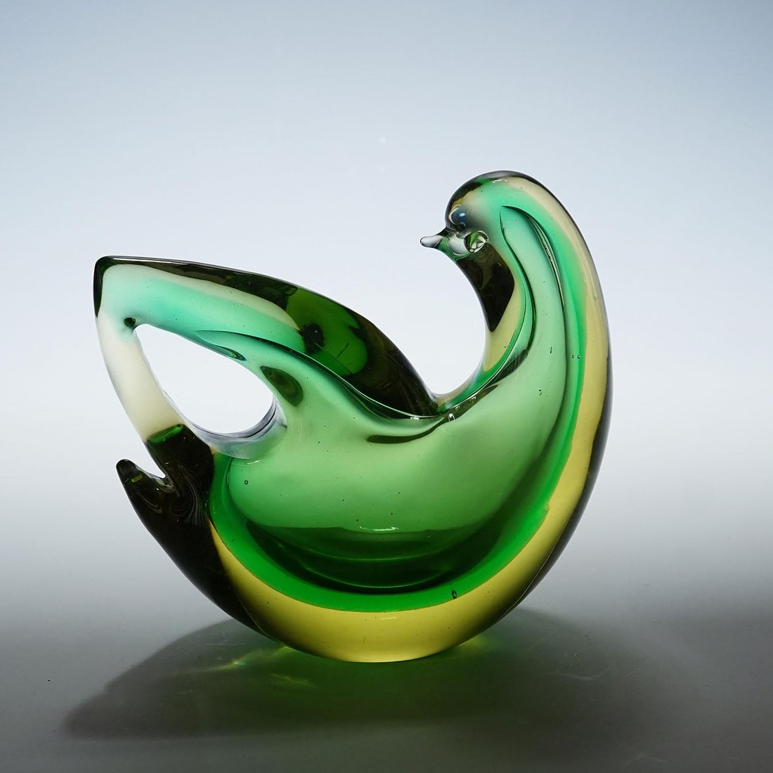 Sommerso Glass Bird Sculpture, Flavio Poli for Seguso Murano 1953 - 6