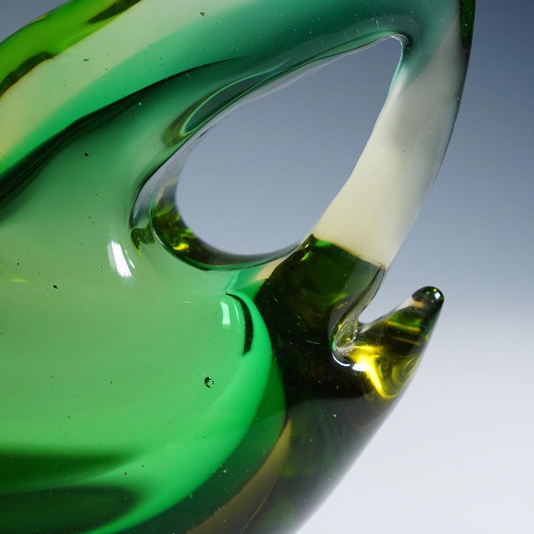 Sommerso Glass Bird Sculpture, Flavio Poli for Seguso Murano 1953 - 7
