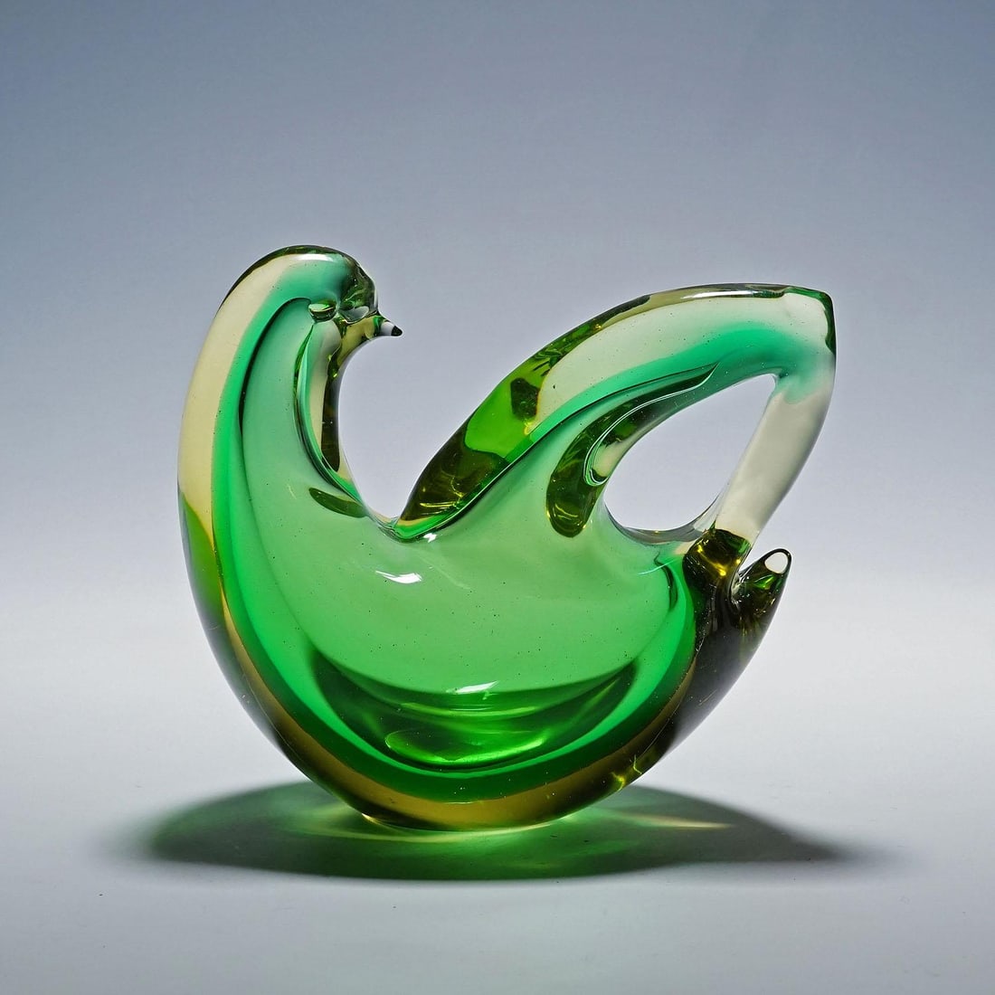 Sommerso Glass Bird Sculpture, Flavio Poli for Seguso Murano 1953 - 2