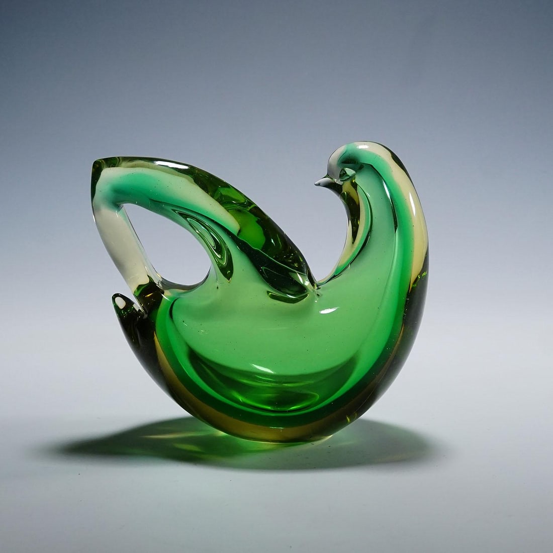 Sommerso Glass Bird Sculpture, Flavio Poli for Seguso Murano 1953 - 3