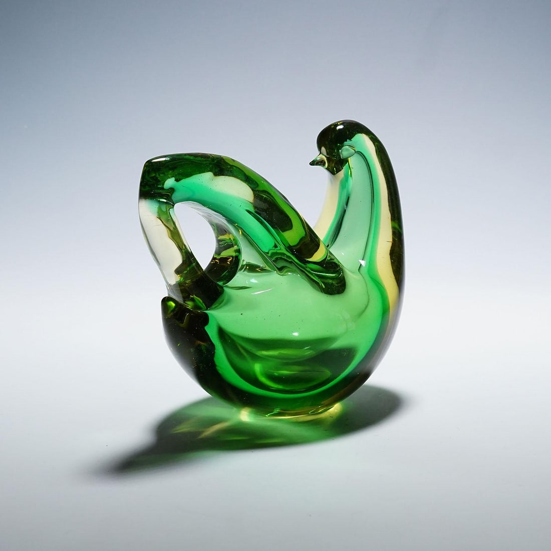 Sommerso Glass Bird Sculpture, Flavio Poli for Seguso Murano 1953 - 4