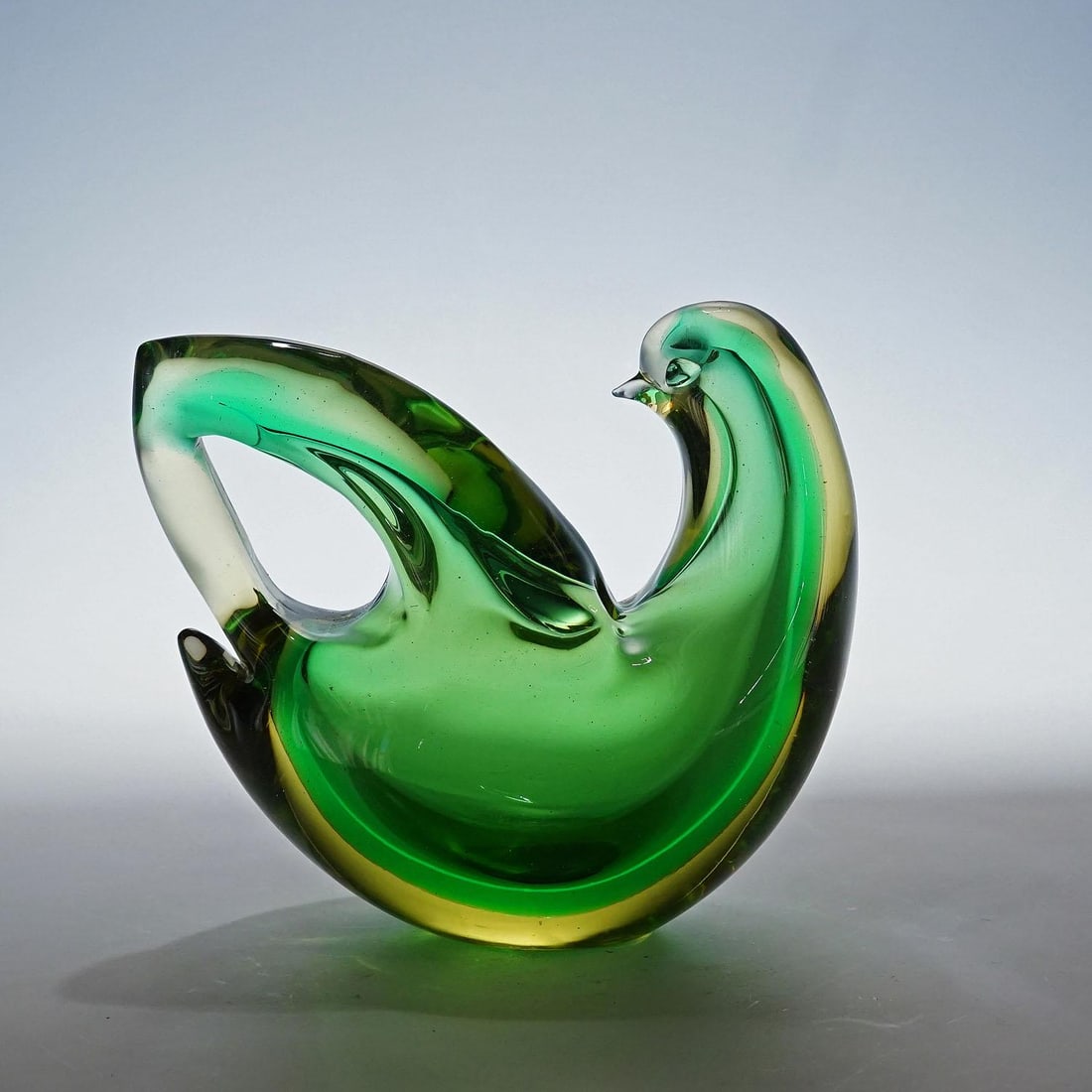 Sommerso Glass Bird Sculpture, Flavio Poli for Seguso Murano 1953 - 5