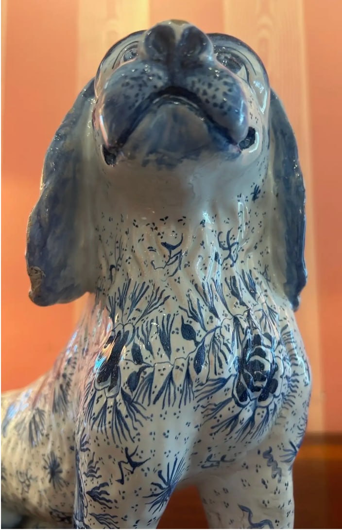 Rare French Faience Dog, Late 19th/Early 20th Century - 3
