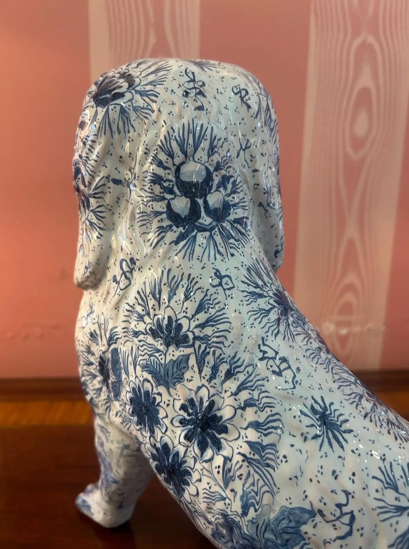 Rare French Faience Dog, Late 19th/Early 20th Century - 7
