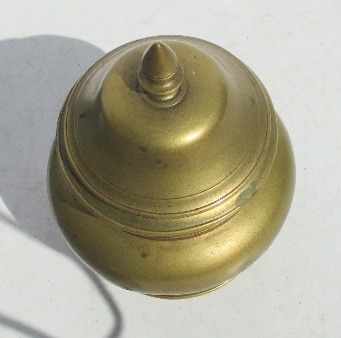 Nepali Bronze Ginger Jar Antique - 7