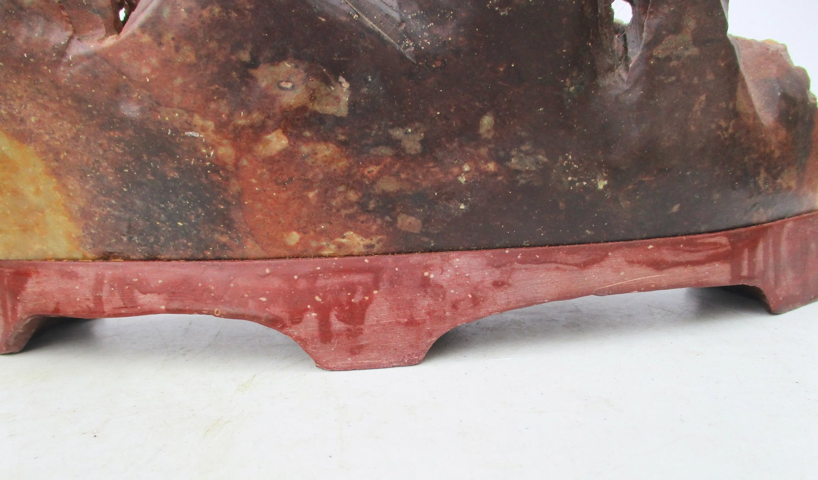 Chinese Soapstone Carved Mountains and Temple Scene - 5