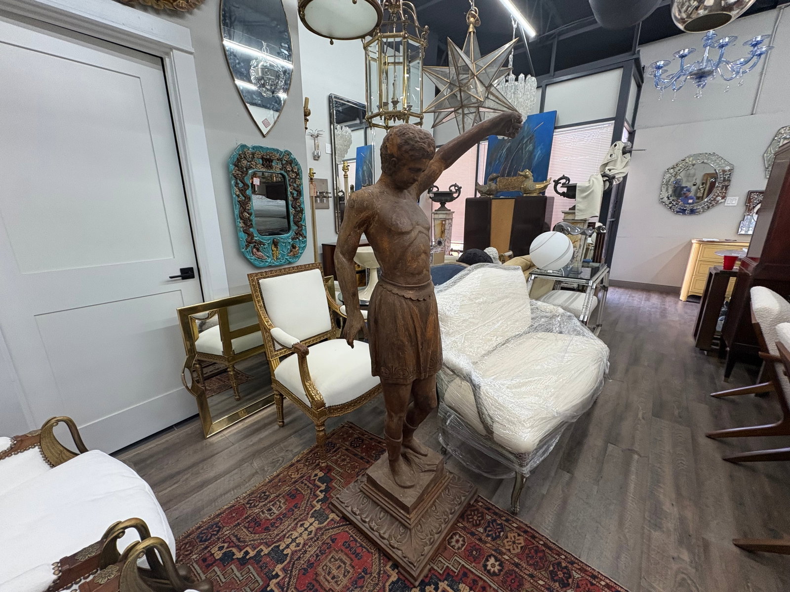 Early 20th Century Italian Carved Male Sculpture - 8