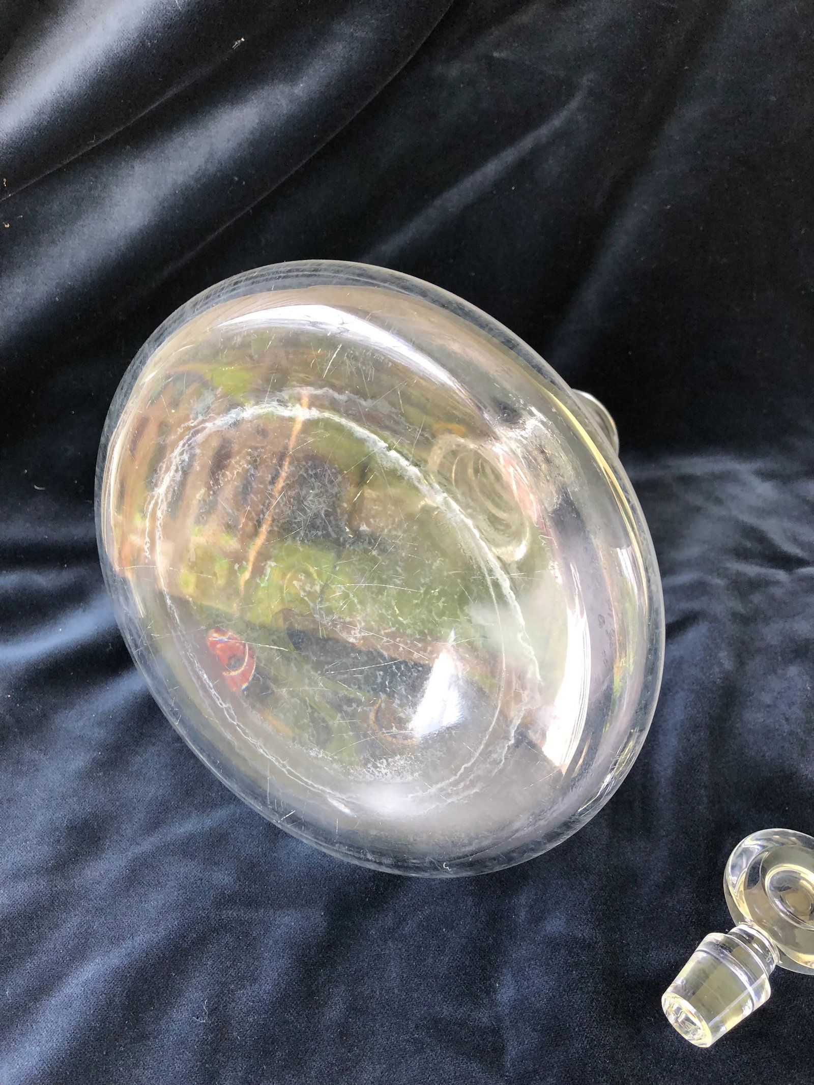 Vintage Glass Ship's Flat Bottom Decanter - 4