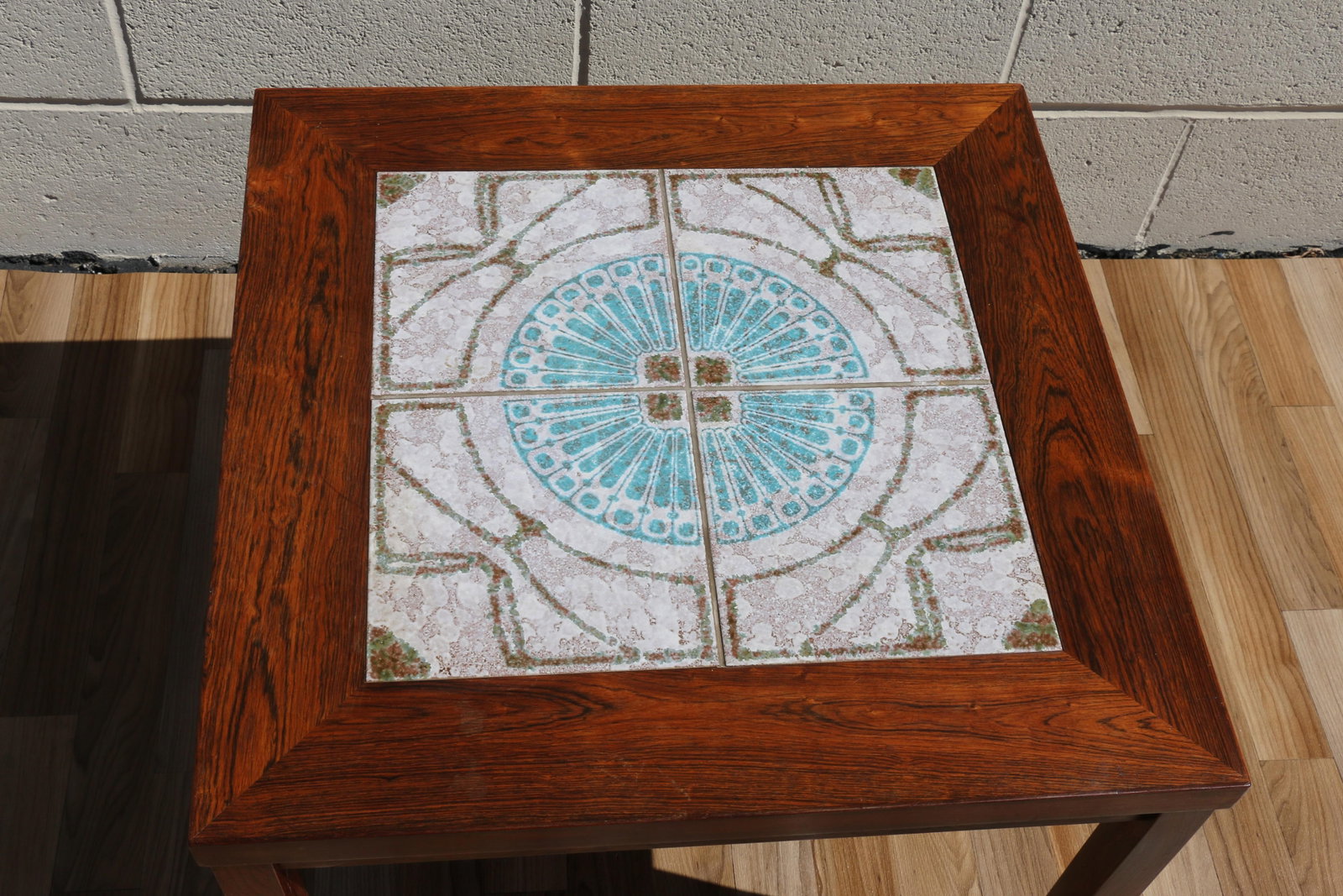 Pair of 1970s Danish Modern Rosewood Tile Top Side Tables - 10