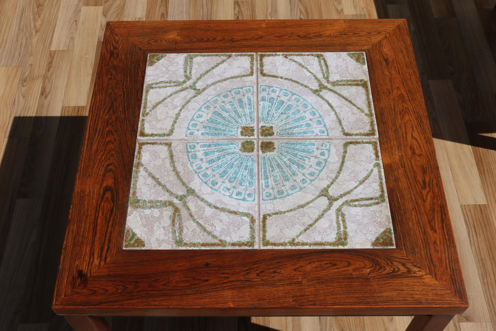 Pair of 1970s Danish Modern Rosewood Tile Top Side Tables - 11