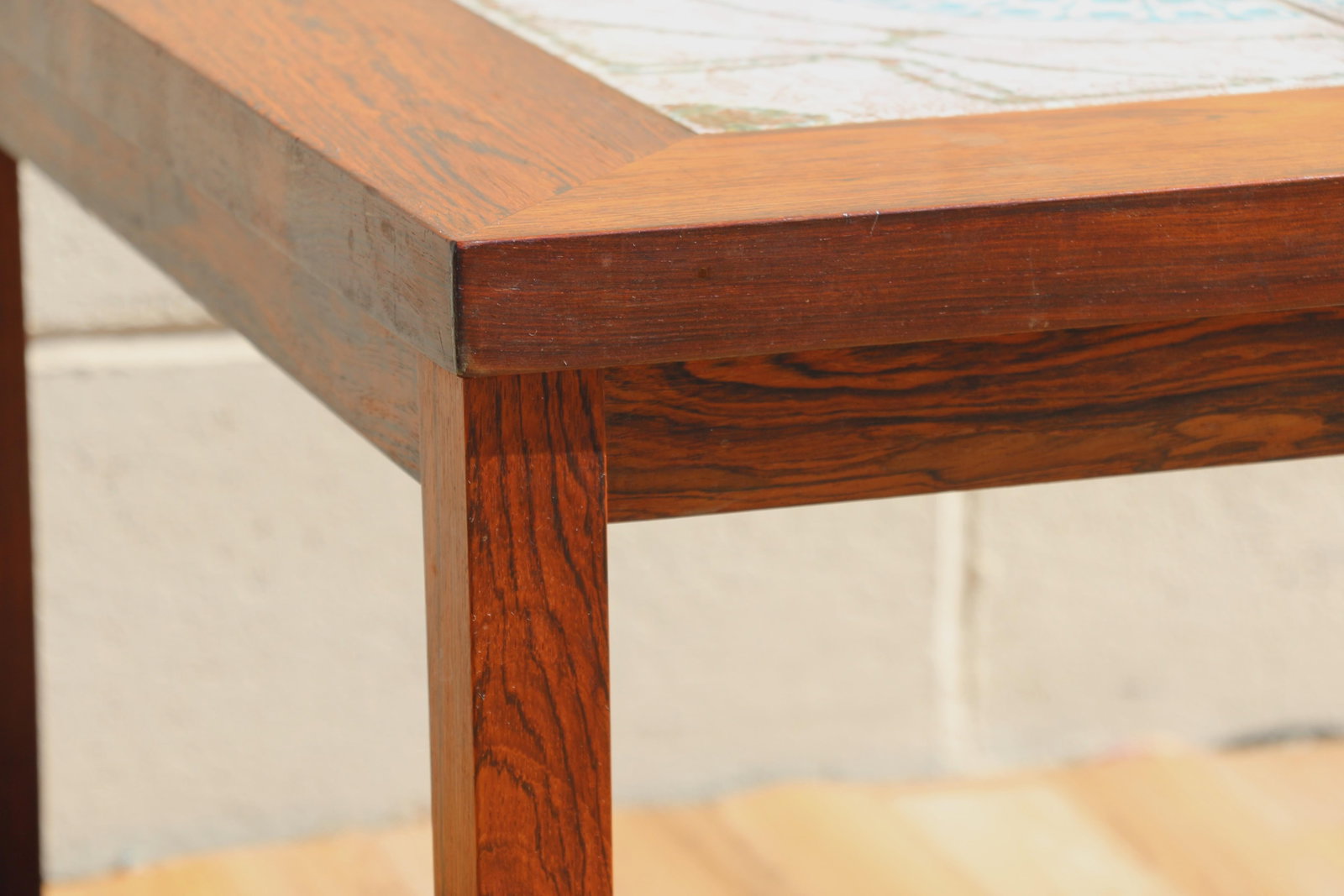 Pair of 1970s Danish Modern Rosewood Tile Top Side Tables - 15