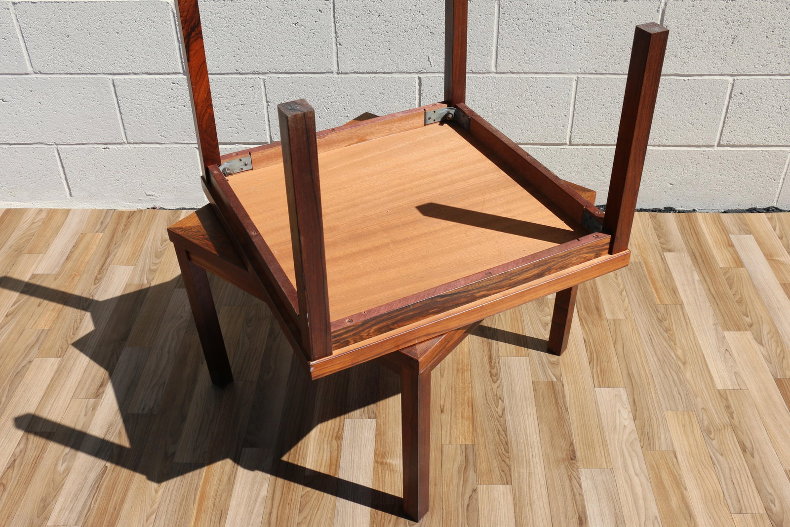 Pair of 1970s Danish Modern Rosewood Tile Top Side Tables - 17