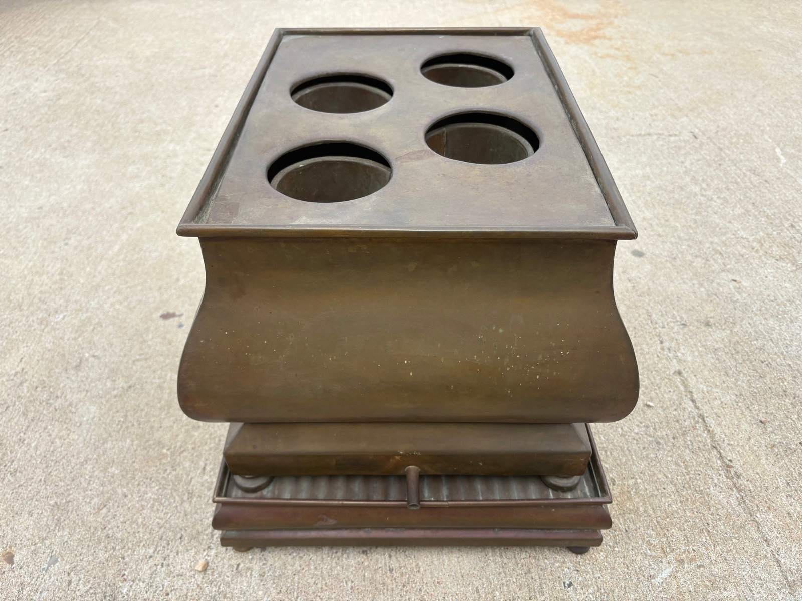 1960s French Brass Multi Bottle Wine Chiller - 10