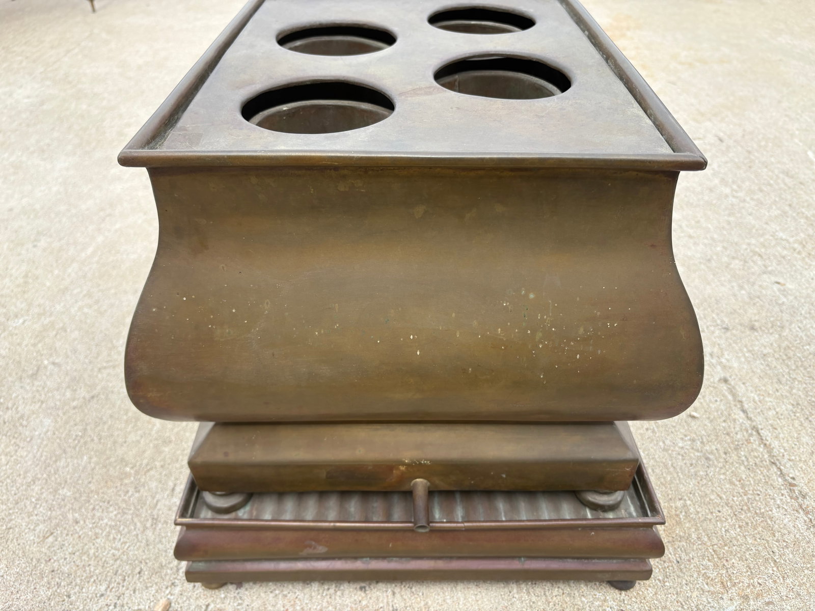 1960s French Brass Multi Bottle Wine Chiller - 11
