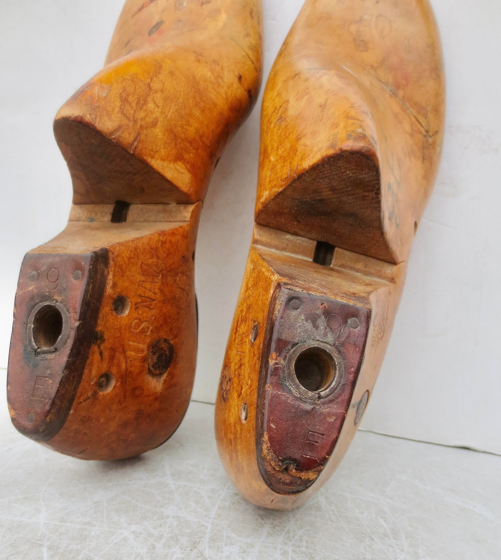 Vintage Wooden Shoe Stays, U S Navy 1938 - A Pair of 2 - 8