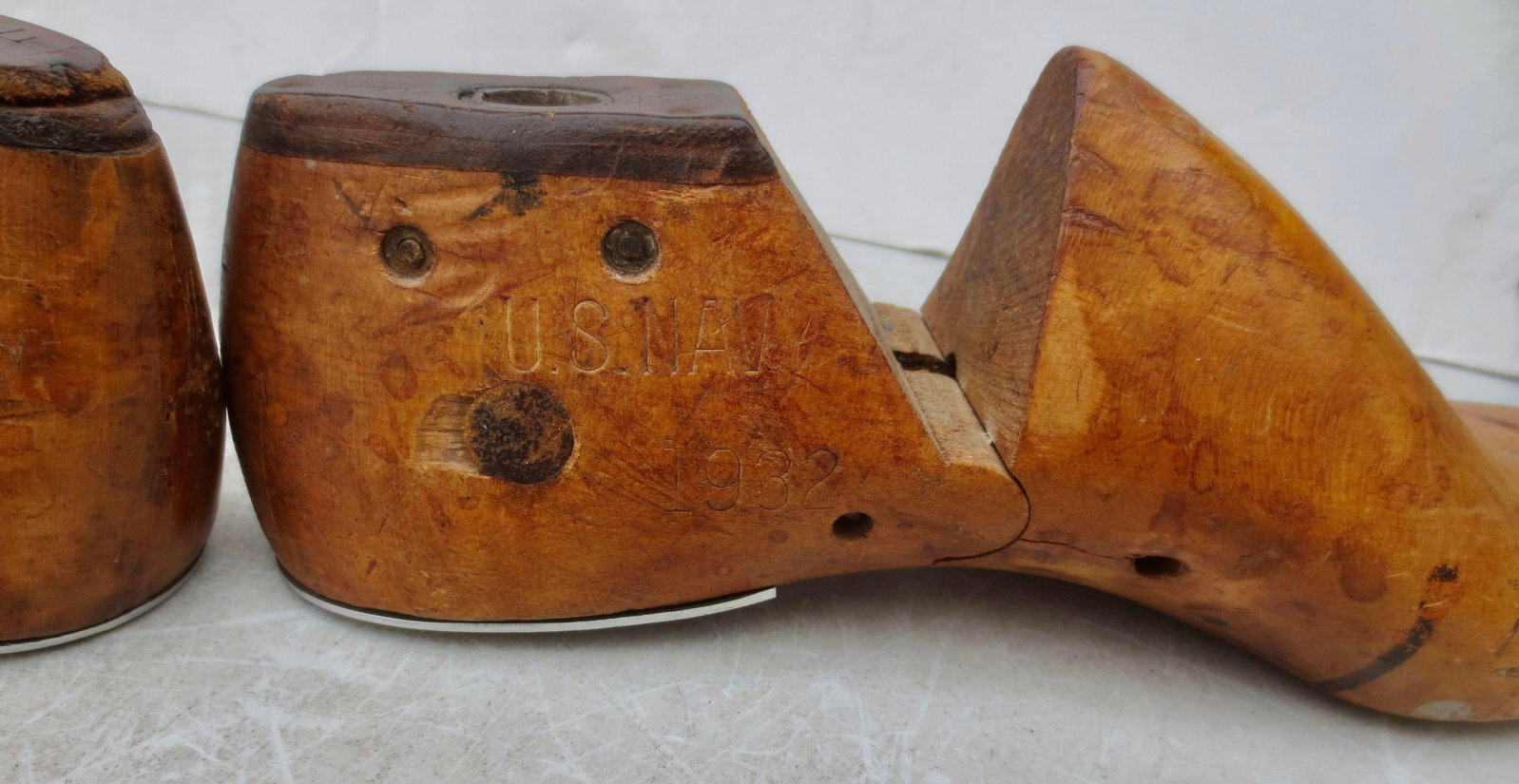 Vintage Wooden Shoe Stays, U S Navy 1938 - A Pair of 2 - 9