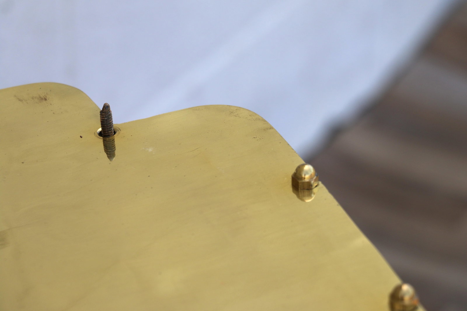 Vintage 1970s Solid Wood & Brass Tray Table | Hollywood Regency Style Serving Table - 18