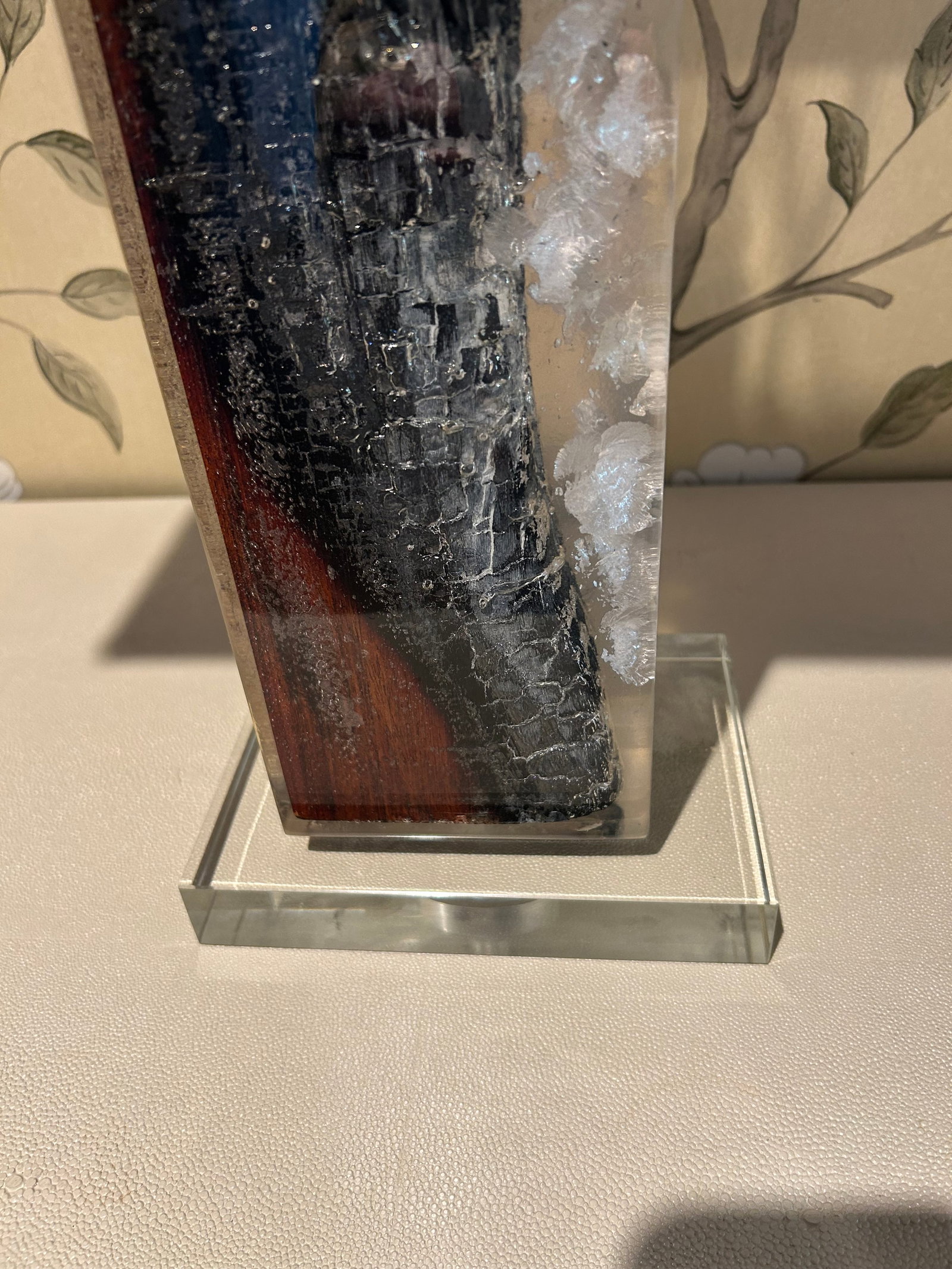 Lucite and Petrified Wood Table Lamps by Made Goods -a Pair - 6