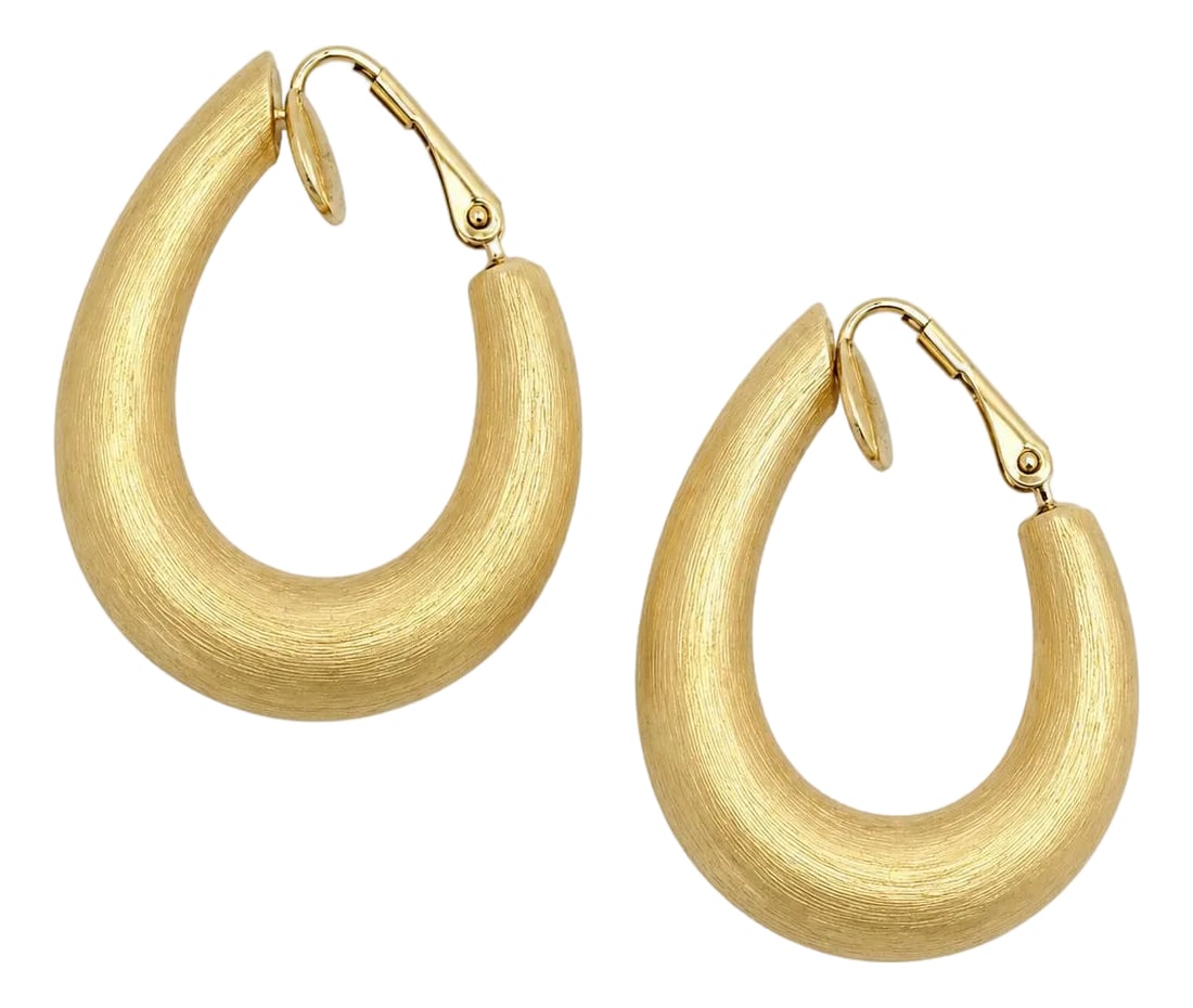 Late 20th Century Pair of 14k Yellow Gold Clip-on Earrings: 14k Yellow Gold Clip-on Earrings. 6.19 grams. Condition: Alterations: Original Condition Unaltered Imperfections: Some Imperfections Condition Notes: Good Origin: United States Materials &