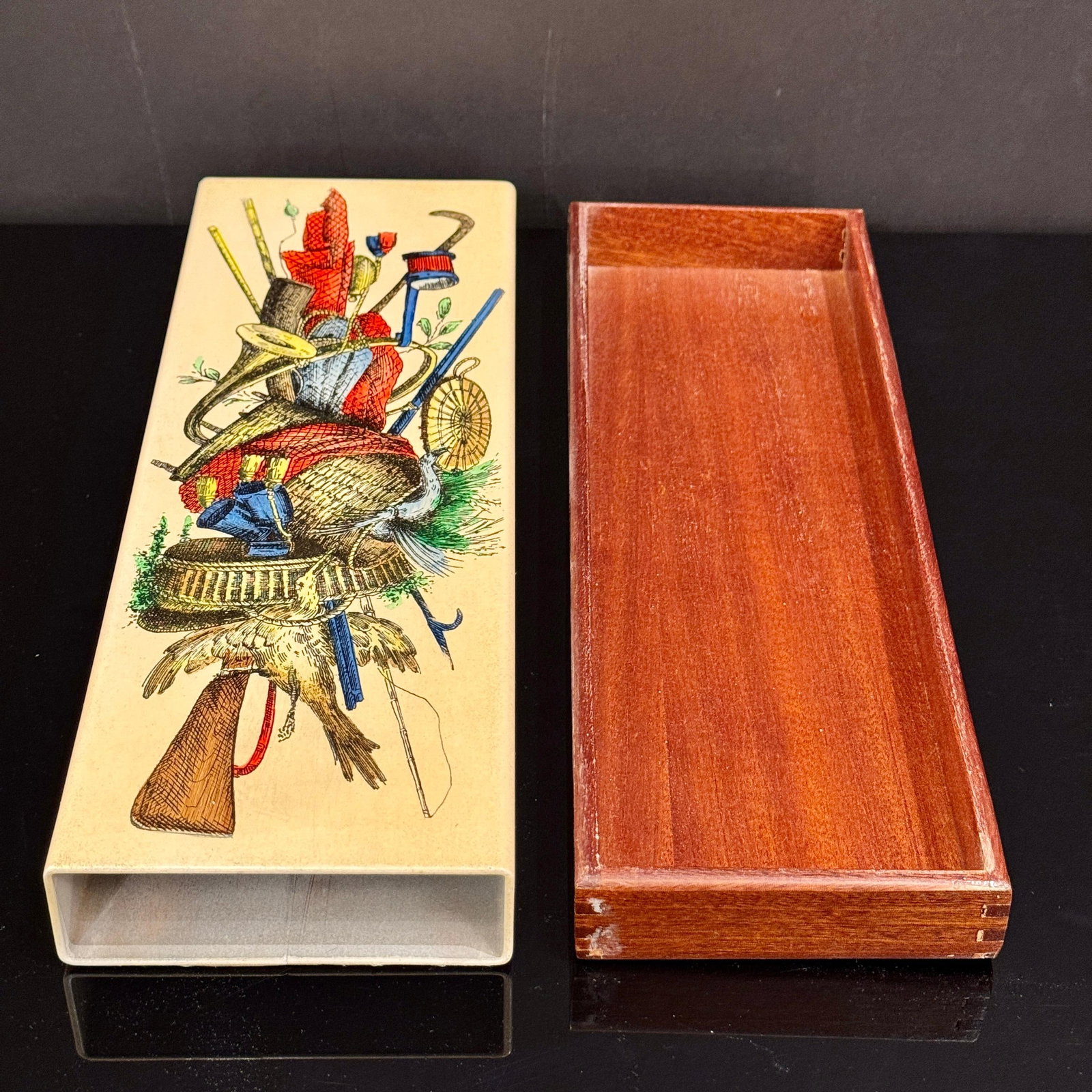 Fornasetti "Trofeo Selvaggina" Enameled Box, ca. 1950's - 2