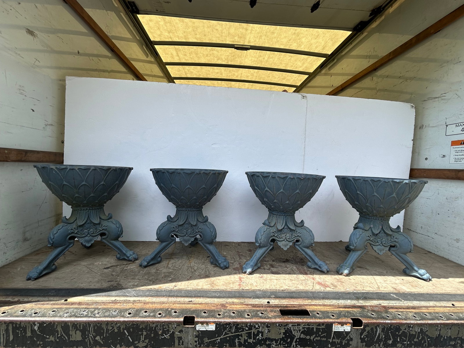 Rare Slate Grey Antique Garden Urns- 2 Pairs - 2