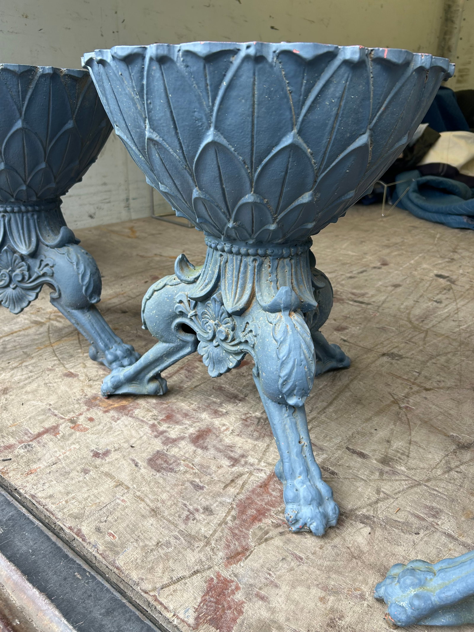 Rare Slate Grey Antique Garden Urns- 2 Pairs - 4