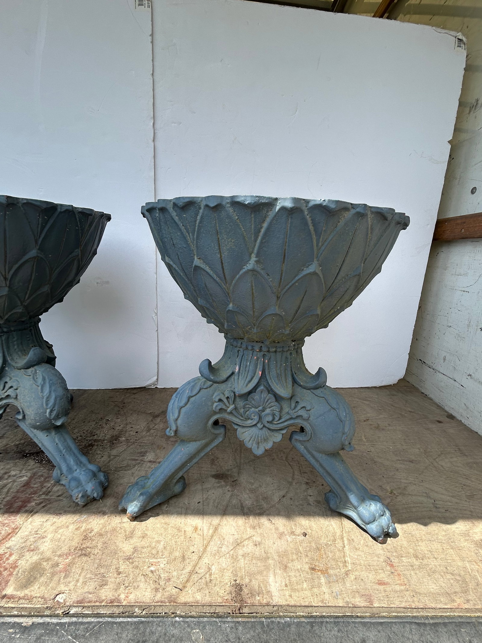 Rare Slate Grey Antique Garden Urns- 2 Pairs - 5