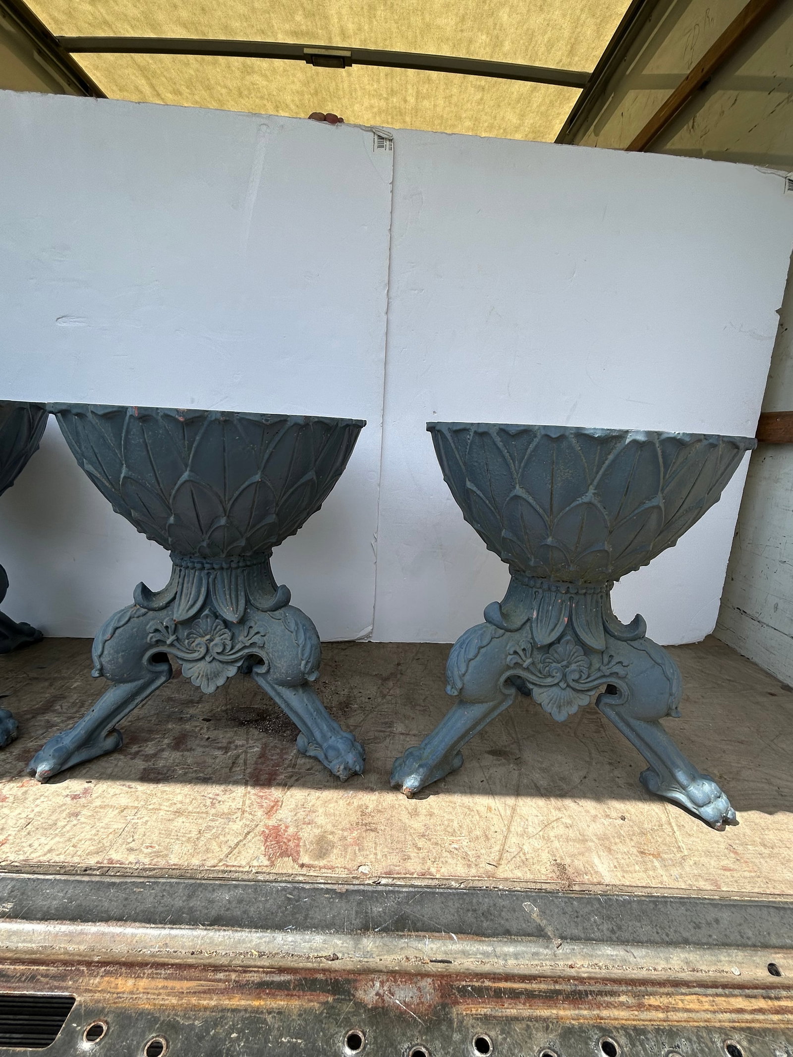 Rare Slate Grey Antique Garden Urns- 2 Pairs - 6