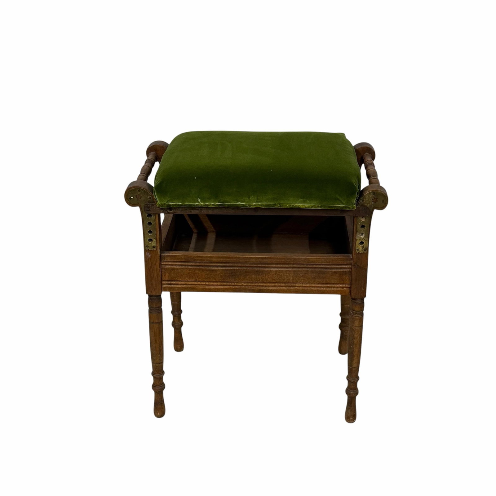 Antique Vanity, Piano One Seat Bench, Adjustable Height - 3
