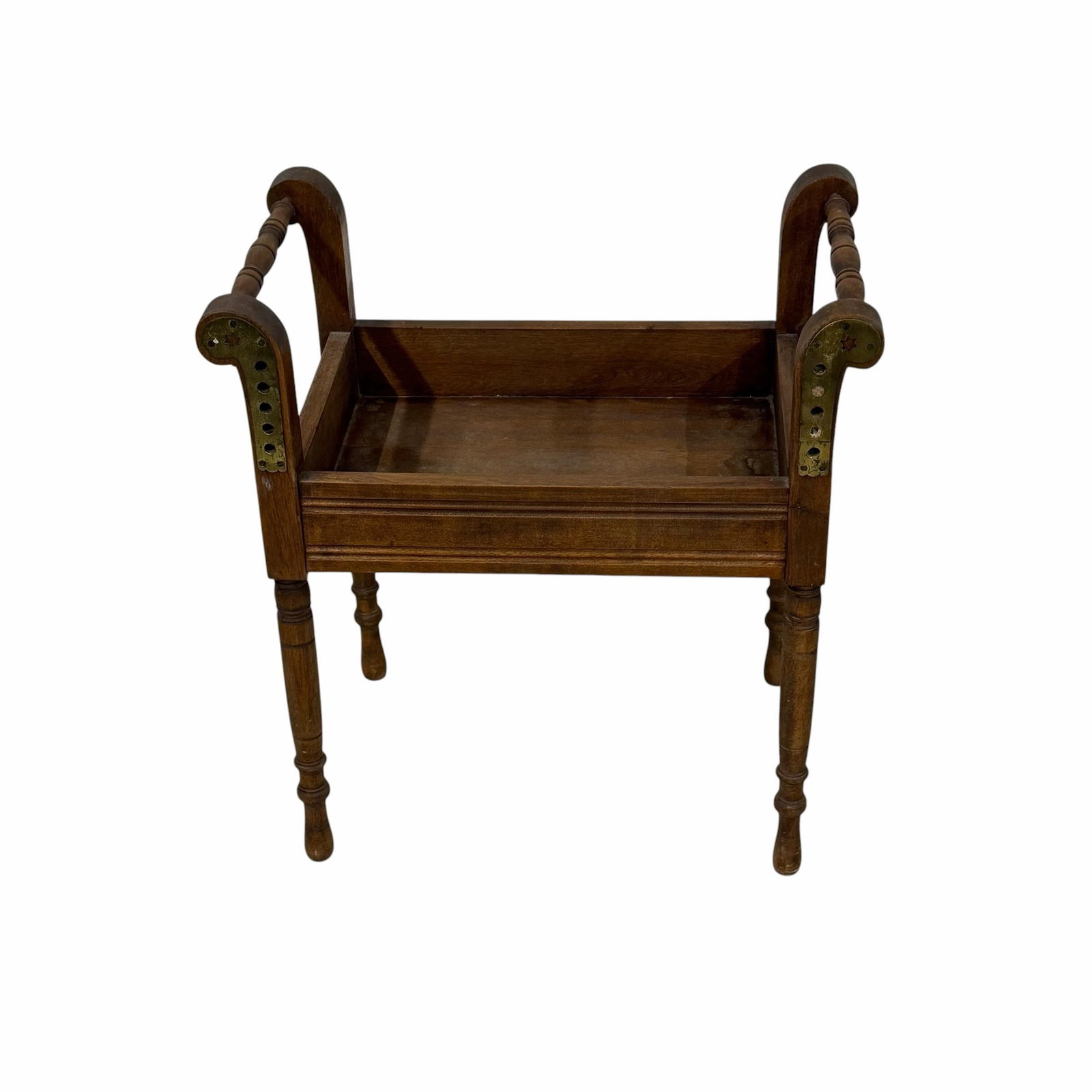 Antique Vanity, Piano One Seat Bench, Adjustable Height - 5