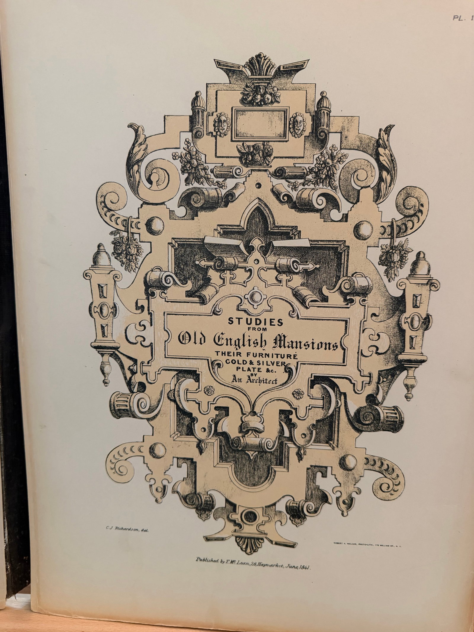 Antique Elizabethan Architecture and Decoration Portfolio by Richardson - 6