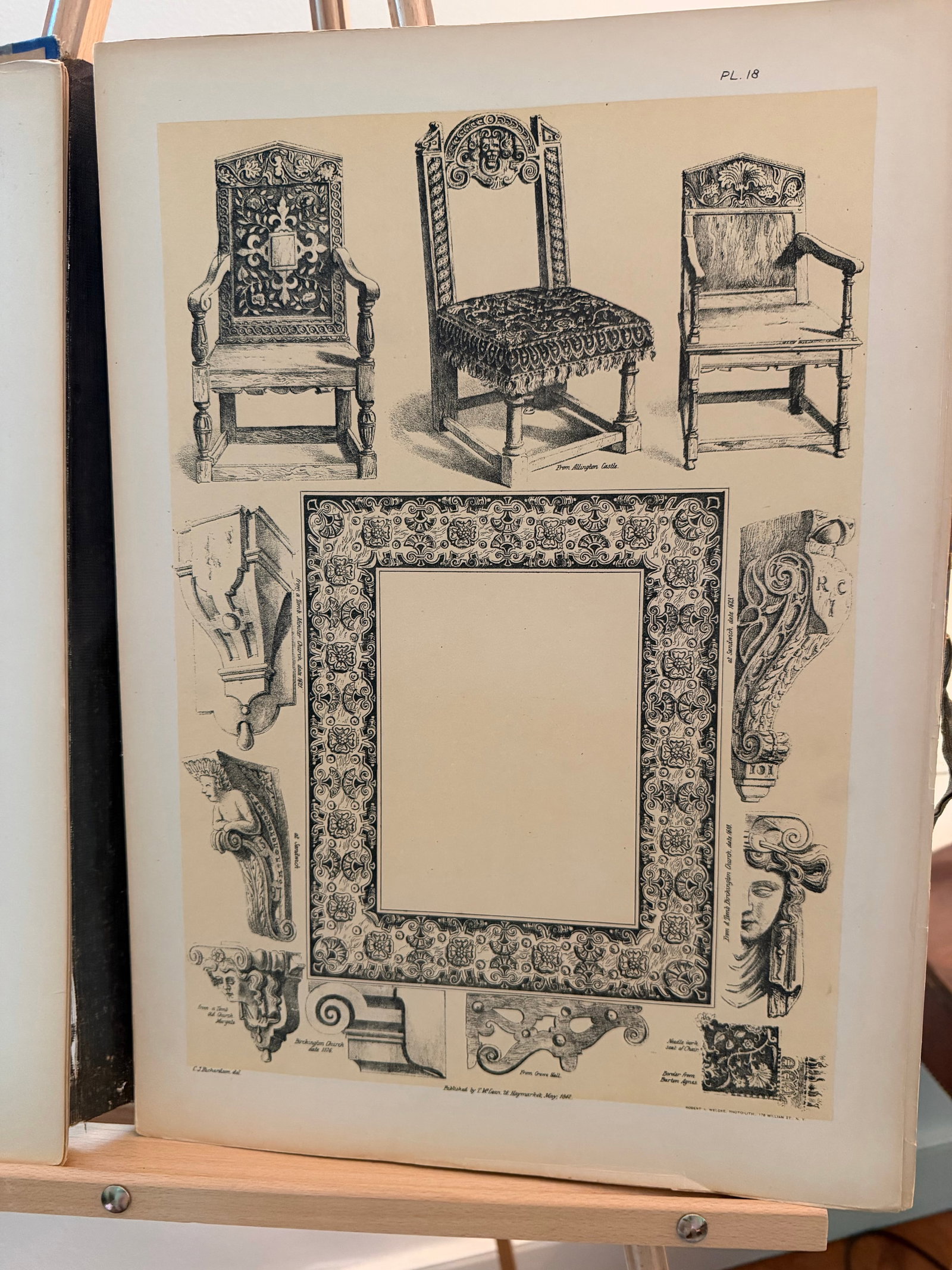 Antique Elizabethan Architecture and Decoration Portfolio by Richardson - 7