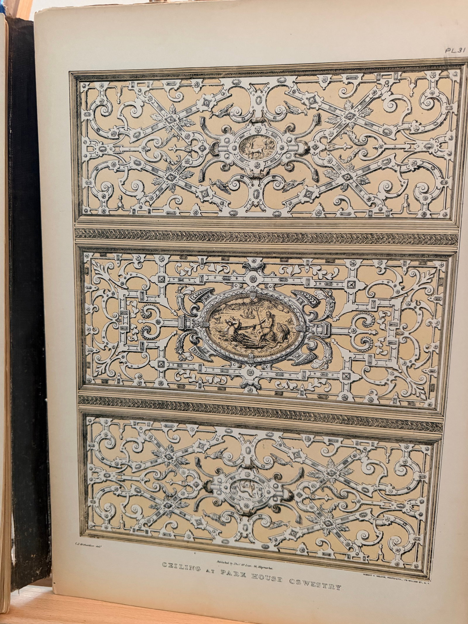 Antique Elizabethan Architecture and Decoration Portfolio by Richardson - 9