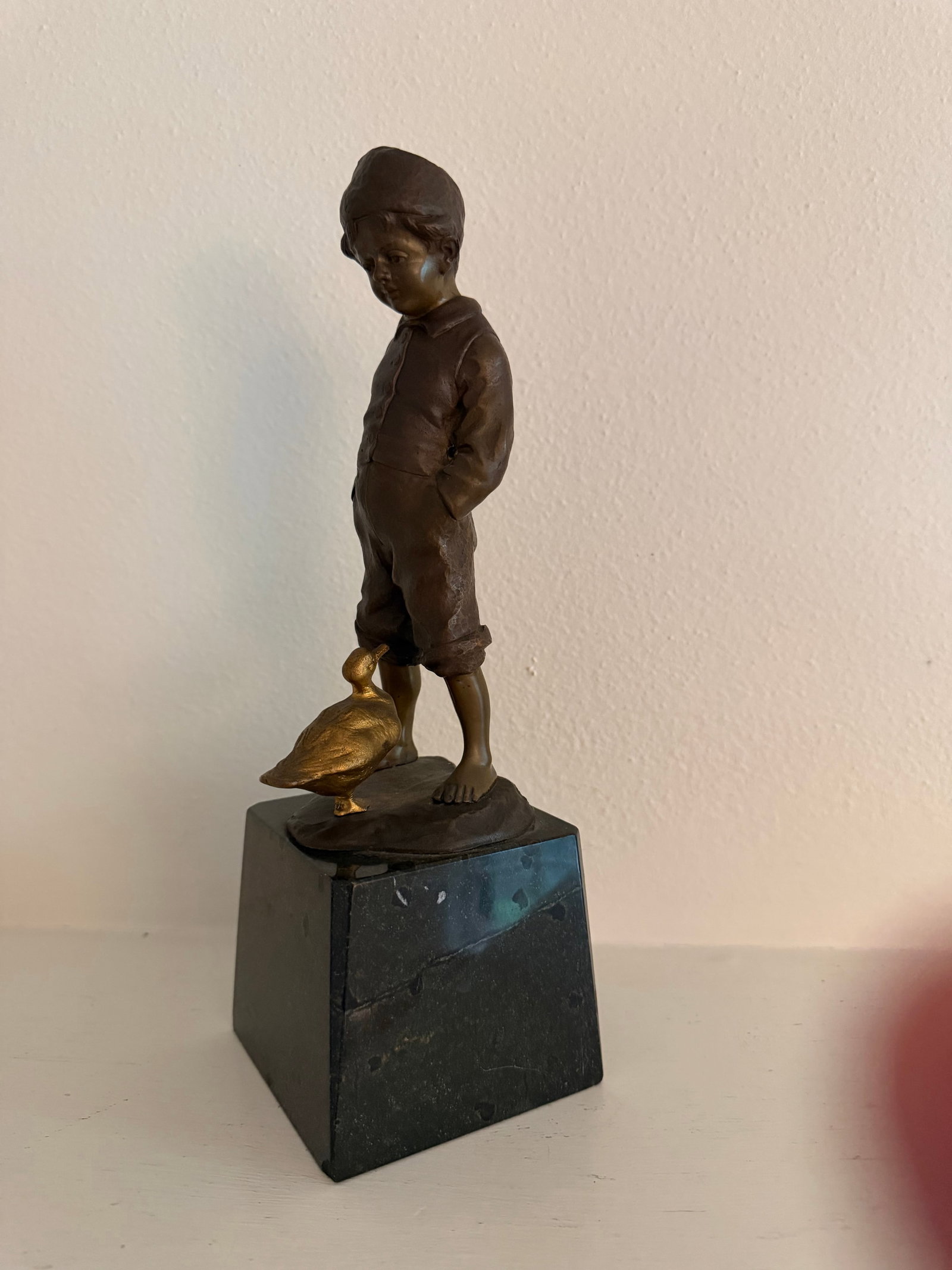 Late 19th Century, Julius Paul Schmidt-Felling, "Goose Boy" Bronze Sculpture - 7
