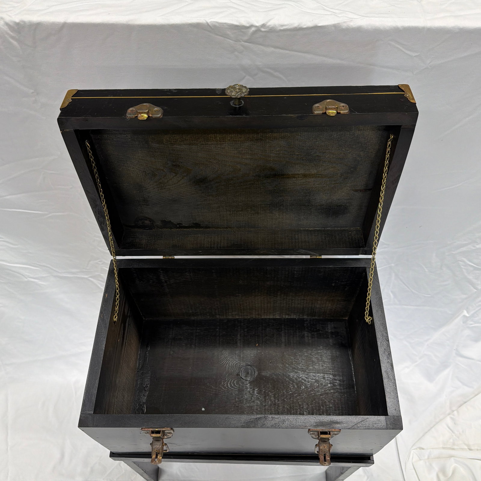 Vintage Storage Box, Side Table, Nightstand on Stand - 12