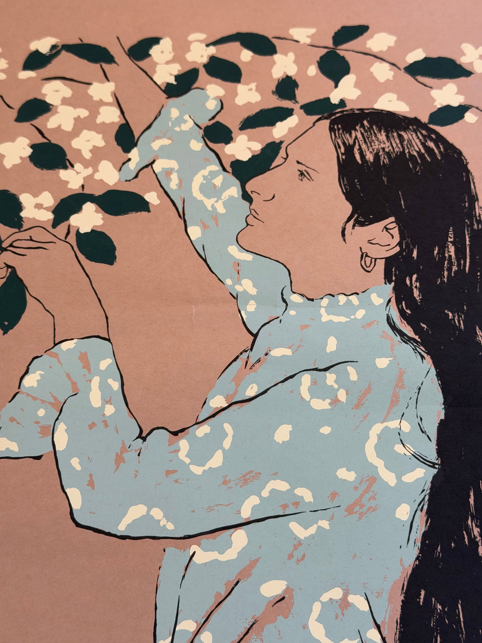 1980 Ralph Bienert "Picking Flowers" Artist's Proof Print - 5