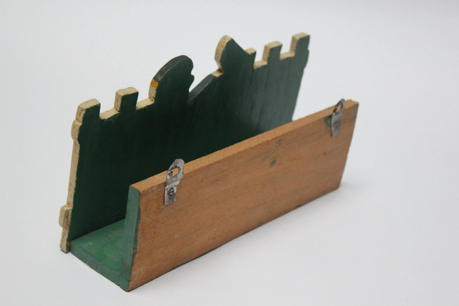 Folk Art Hand-Carved and Painted "Postman" Letter Holder - 3