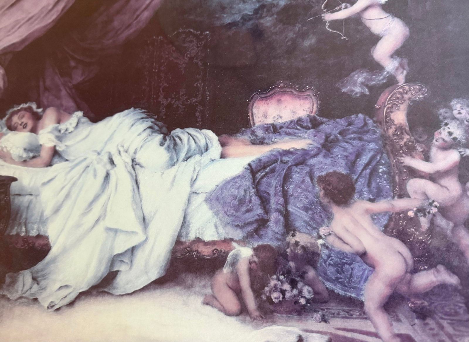 Modern After Francesco Vinea "Un Rêve D'Amour" (Dream of Love) 1896 Print - 3