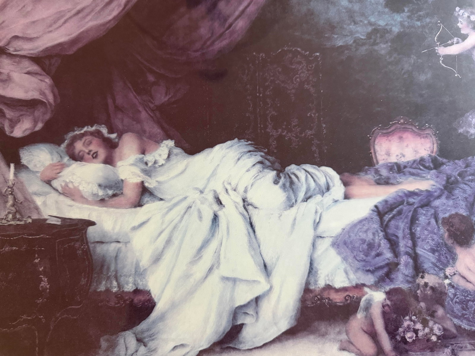 Modern After Francesco Vinea "Un Rêve D'Amour" (Dream of Love) 1896 Print - 4
