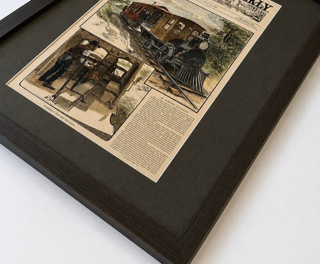 Thomas Edison & the First Electric Railroad – Menlo Park, New Jersey, Harper's Weekly, 1882 - 4