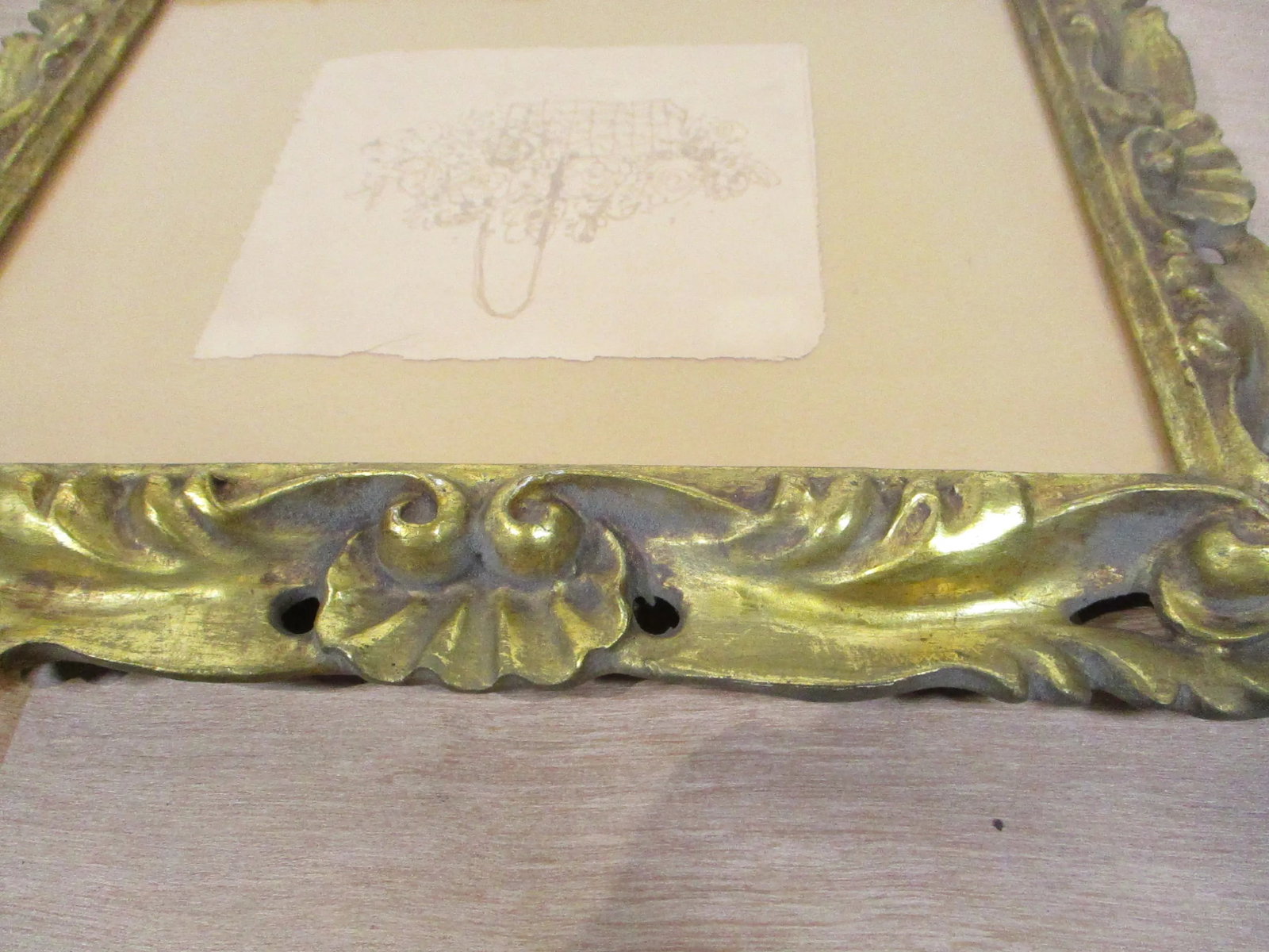 1950s Italian Floral Still Life Sketch Drawing, Framed - 5