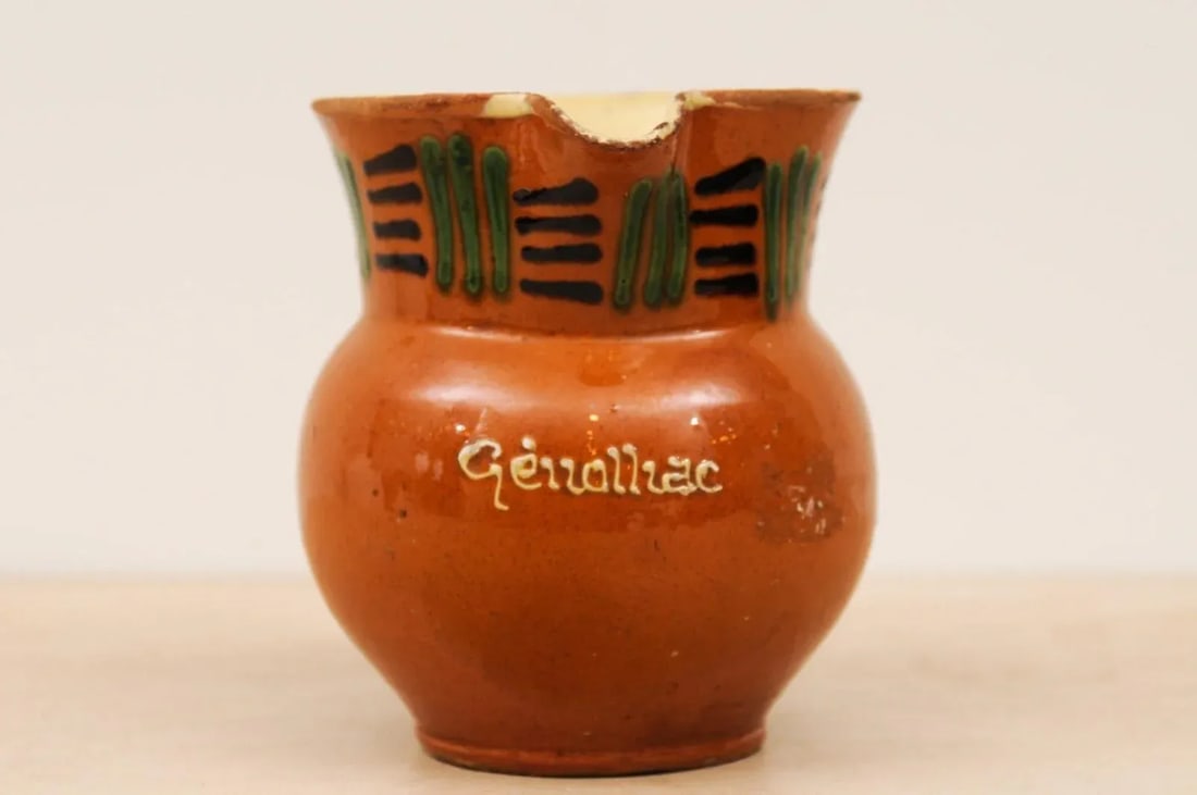 French 19th Century Terracotta Pitcher from Génolhac with Russet Colored Glaze - 10