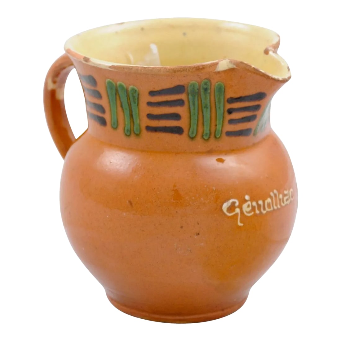French 19th Century Terracotta Pitcher from Génolhac with Russet Colored Glaze (1 of 12)