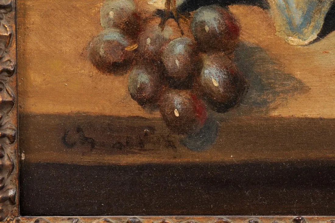 19th Century French Still Life Oil Painting, Framed - 10