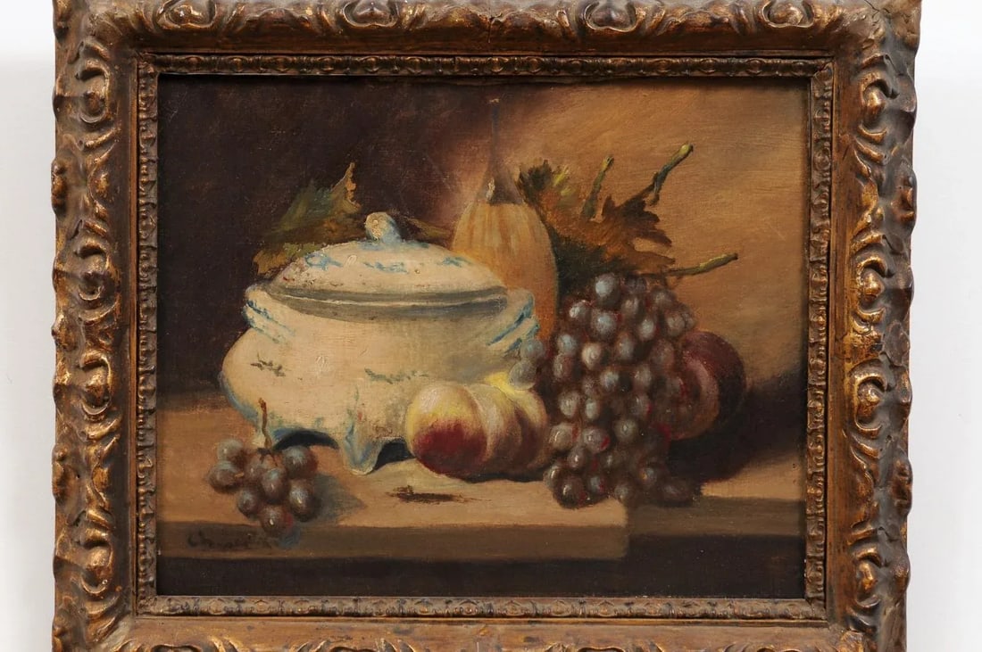 19th Century French Still Life Oil Painting, Framed - 11