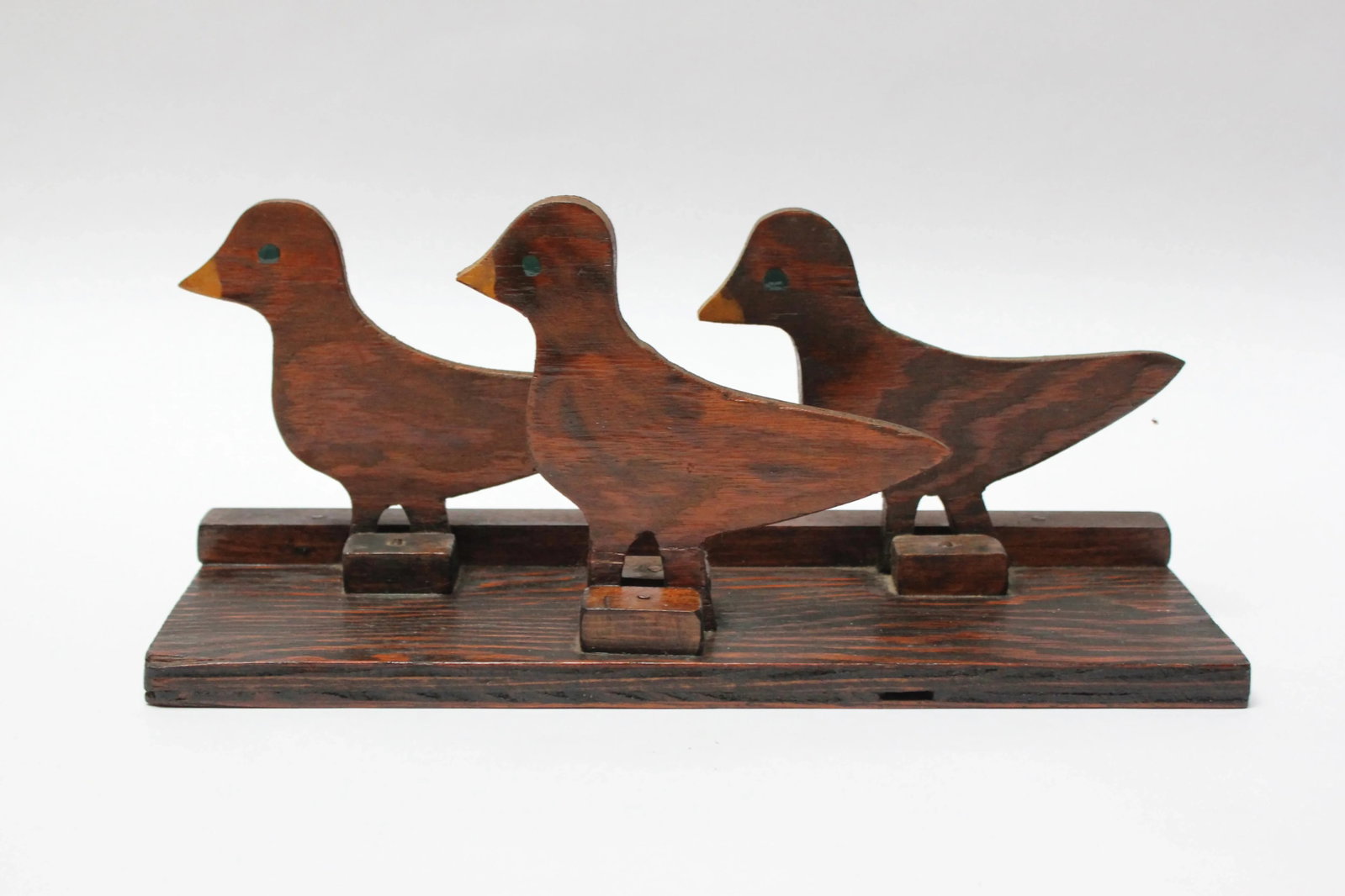 Hand-Carved Folk Art Flock of Baby Ducklings Sculpture - 10