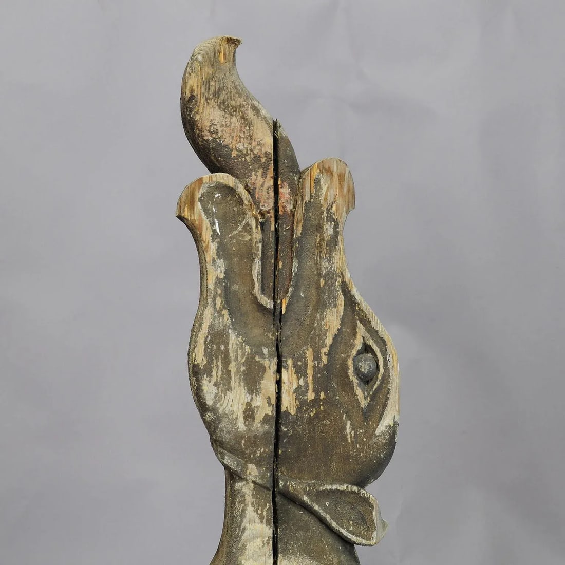 Set of Three Historical Dragon Head Wood Beams - 7