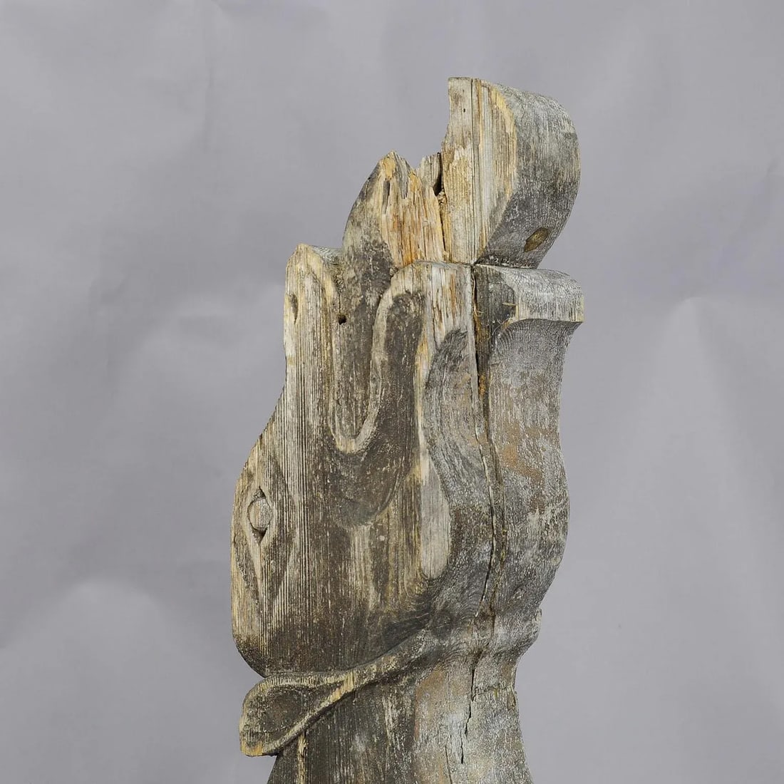 Set of Three Historical Dragon Head Wood Beams - 8