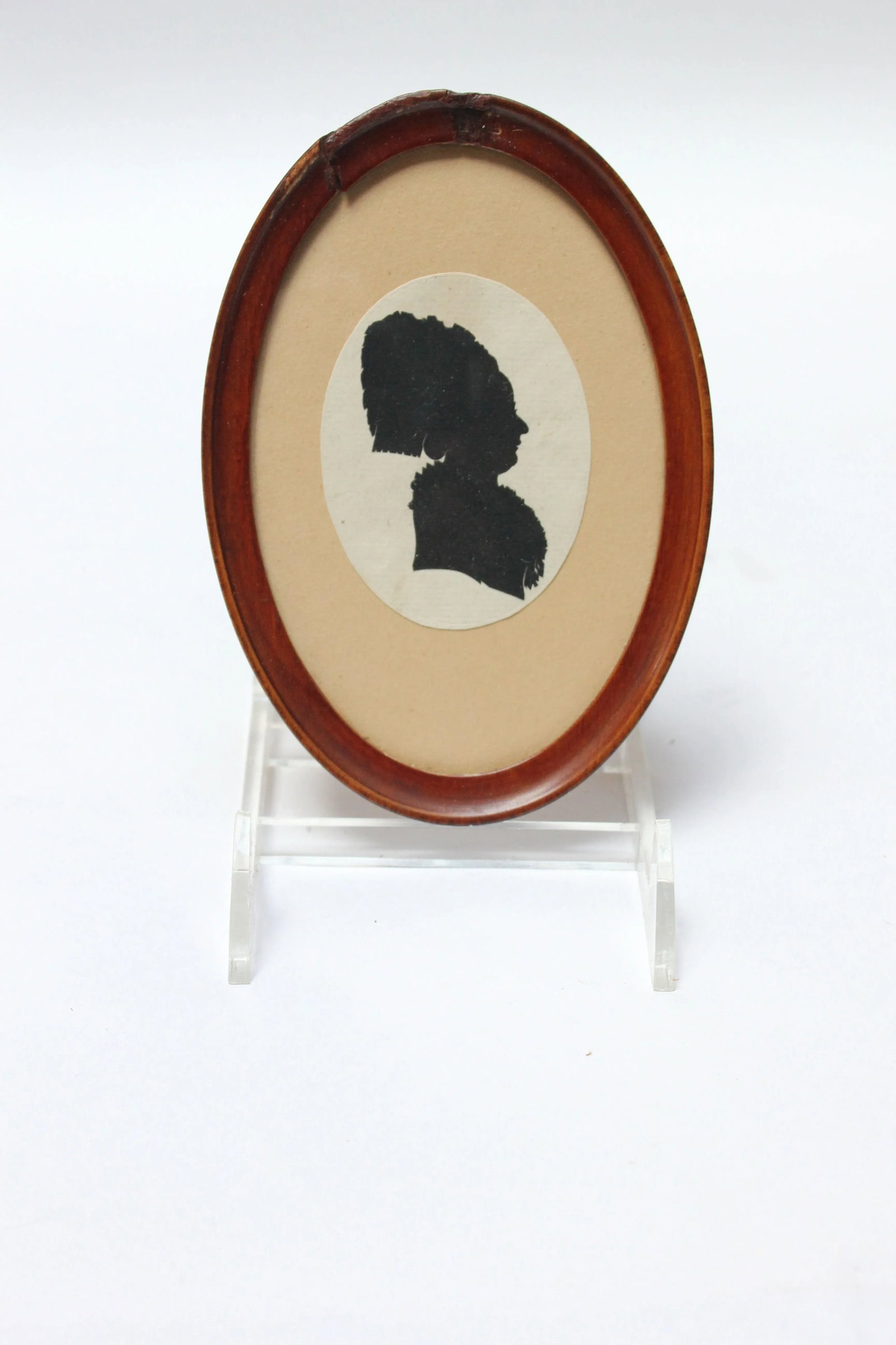 Eighteenth Century American Antique Framed "Lady" Silhouette - 6